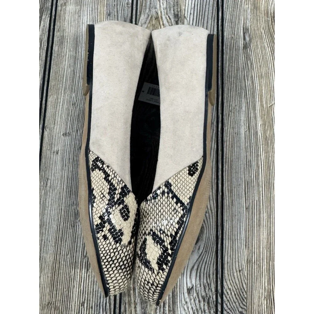 Torrid Faux Suede Ballet Flats Snake Almond 9 Wide Width